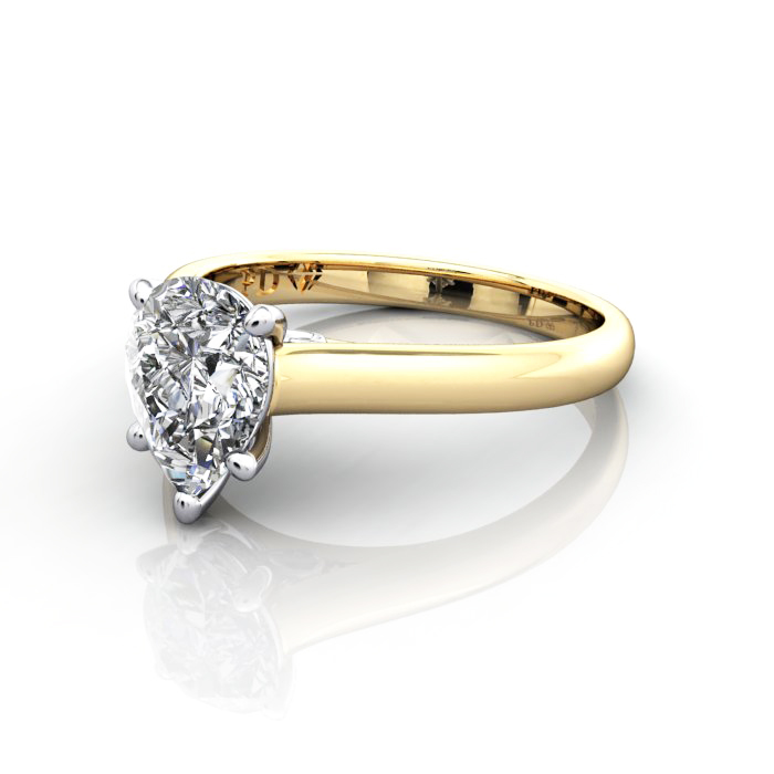 Pear Shape Engagement Ring, Yellow Gold, RS34, LF