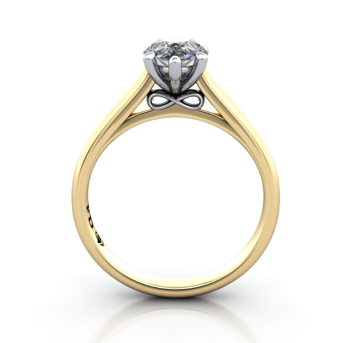 Pear Shape Engagement Ring, Yellow Gold, RS34, TF