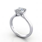 Princess Engagement Ring, Platinum, RS1, 3D Princess Engagement Ring, Platinum, RS1, 3D