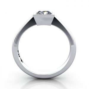 Princess Engagement Ring, Platinum, RS10, TF