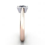 Princess Engagement Ring, Rose Gold, RS10, SV