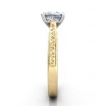 Princess Engagement Ring, Yellow Gold, RS50, SV