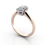 Radiant Engagement Ring, Rose Gold, RS6 3D Thumbnail