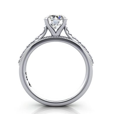 Round Engagement Ring, Platinum, RS50, TF