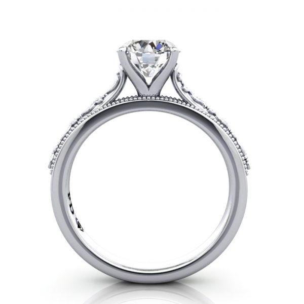 Round Engagement Ring, Platinum, RS50, TF