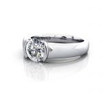 Round Engagement Ring, White Gold, RS39, LF Round Engagement Ring, White Gold, RS39, LF