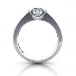 Round Engagement Ring, White Gold, RS39, TF Round Engagement Ring, White Gold, RS39, TF