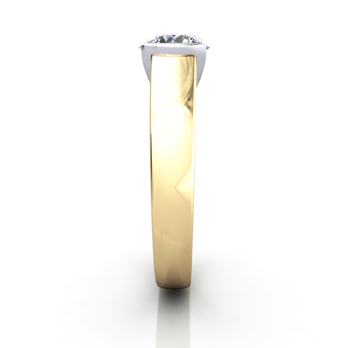 Round Engagement Ring, Yellow Gold, RS39, SV Round Engagement Ring, Yellow Gold, RS39, SV