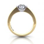 Round Engagement Ring, Yellow Gold, RS39, TF Round Engagement Ring, Yellow Gold, RS39, TF