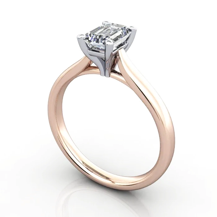 Solitaire-Diamond-Ring-Emerald-RS41-Rose-Gold-3D Solitaire-Diamond-Ring-Emerald-RS41-Rose-Gold-3D