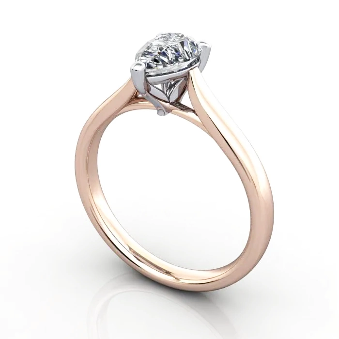 Solitaire-Diamond-Ring-Pear-RS41-Rose-Gold-3D Solitaire-Diamond-Ring-Pear-RS41-Rose-Gold-3D