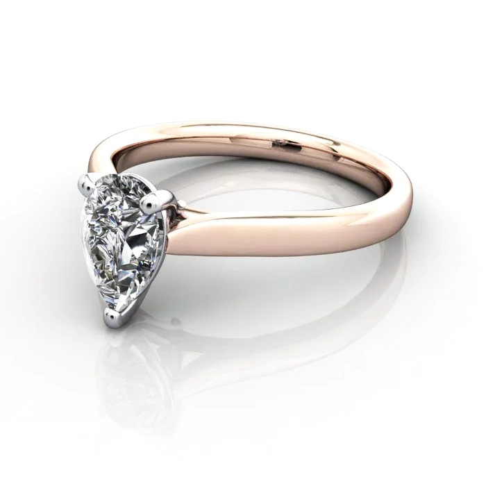 Solitaire-Diamond-Ring-Pear-RS41-Rose-Gold-LF Solitaire-Diamond-Ring-Pear-RS41-Rose-Gold-LF