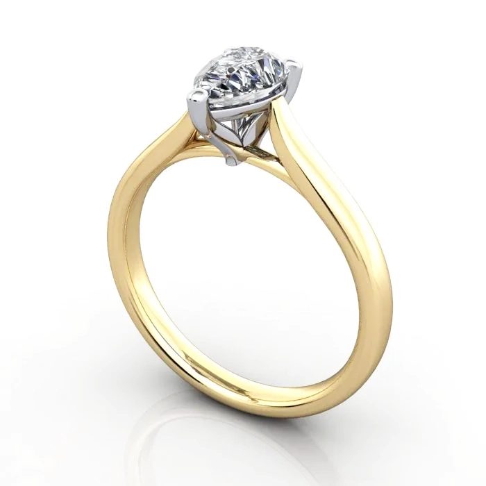 Solitaire-Diamond-Ring-Pear-RS41-Yellow-Gold-3D Solitaire-Diamond-Ring-Pear-RS41-Yellow-Gold-3D