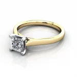 Solitaire-Diamond-Ring-Princess-RS41-Yellow-Gold-LF