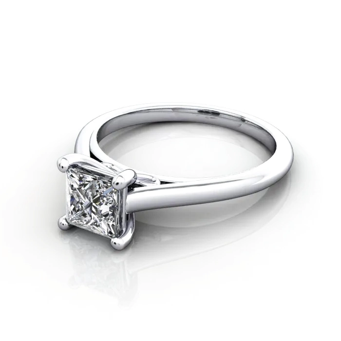 Solitaire-Diamond-Ring-RS34.-Platinum-Princess-Cut-LF