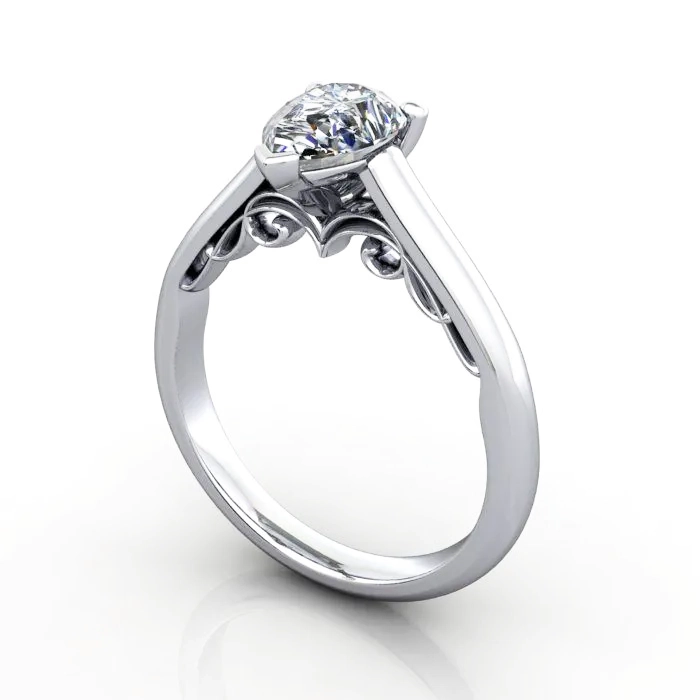 Solitaire-Diamond-Ring-RS35-Platinum-Pear-Diamond-3D