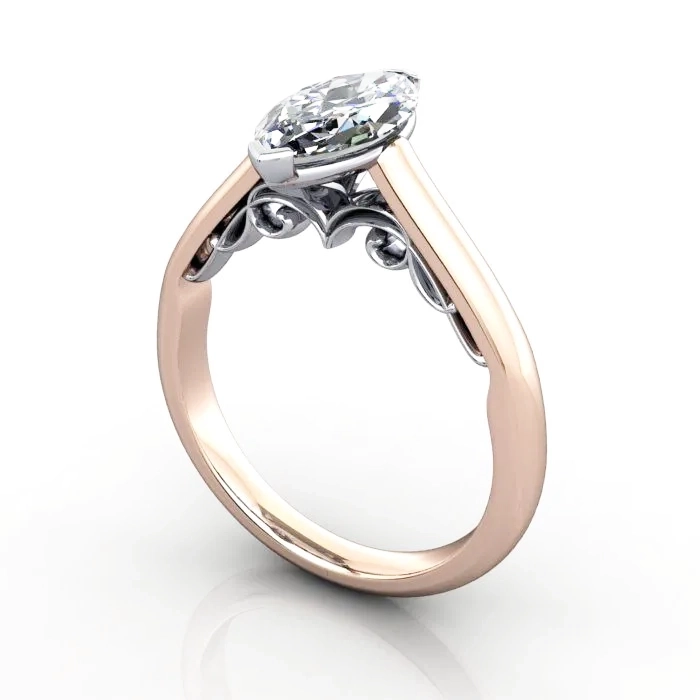Solitaire-Diamond-Ring-RS35-Rose-Gold-Marquise-3D Solitaire-Diamond-Ring-RS35-Rose-Gold-Marquise-3D