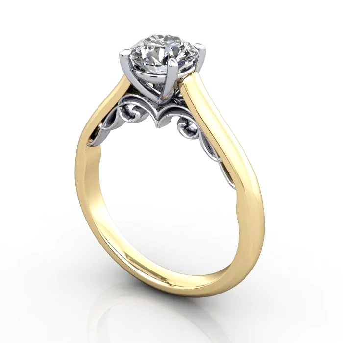 Solitaire-Diamond-Ring-RS35.-Yellow-Gold-Round-Brilliant-3D
