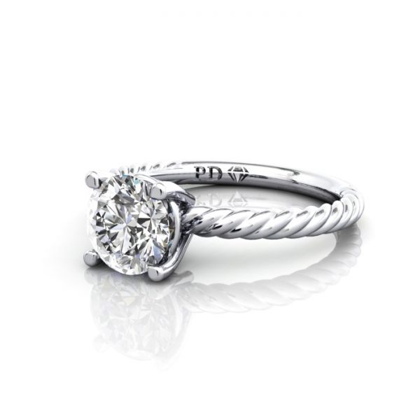 Solitaire Diamond Ring, RS47, Platinum, LF