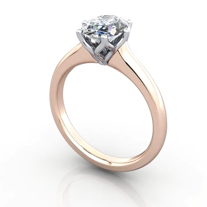 Solitaire-Engagement-Ring-Oval-Diamond-RS19-Rose-Gold-3D Solitaire-Engagement-Ring-Oval-Diamond-RS19-Rose-Gold-3D