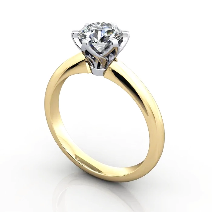 Solitaire-Engagement-Ring-Oval-Diamond-RS32-Yellow-Gold-3D