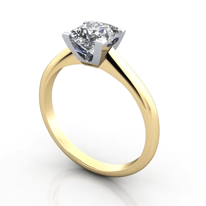 Solitaire-Engagement-Ring-Princess-Cut-Diamond-RS33-Yellow-Gold-3D-1 Solitaire-Engagement-Ring-Princess-Cut-Diamond-RS33-Yellow-Gold-3D-1