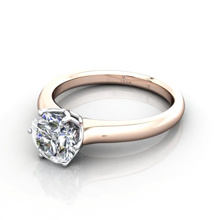 Solitaire-Engagement-Ring-Round-Brilliant-Diamond-RS19-Rose-Gold-LF Solitaire-Engagement-Ring-Round-Brilliant-Diamond-RS19-Rose-Gold-LF