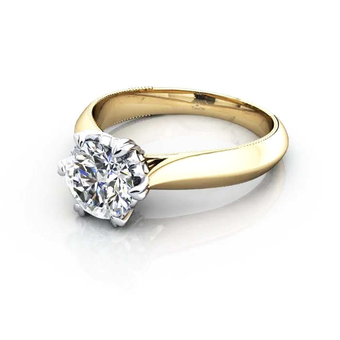 Solitaire-Engagement-Ring-Round-Brilliant-Diamond-RS25-Yellow-Gold-LF Solitaire-Engagement-Ring-Round-Brilliant-Diamond-RS25-Yellow-Gold-LF