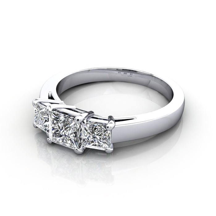 Trilogy-Diamond-Ring-RT10-Princess-Cut-Diamond-Platinum-LF Trilogy-Diamond-Ring-RT10-Princess-Cut-Diamond-Platinum-LF