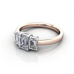 Trilogy-Diamond-Ring-RT4-Emerald-Cut-Diamond-Rose-LF Trilogy-Diamond-Ring-RT4-Emerald-Cut-Diamond-Rose-LF