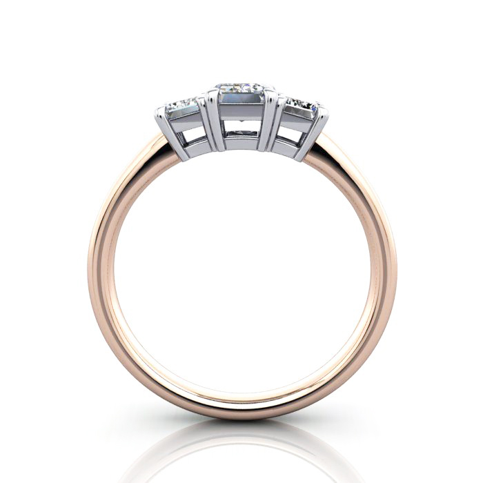 Trilogy-Diamond-Ring-RT4-Emerald-Cut-Diamond-Rose-TF Trilogy-Diamond-Ring-RT4-Emerald-Cut-Diamond-Rose-TF