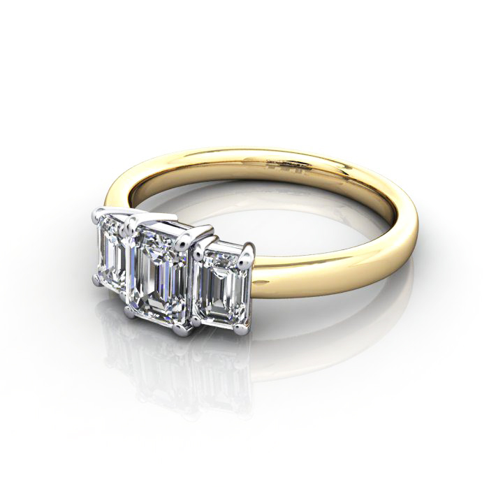 Trilogy-Diamond-Ring-RT4-Emerald-Cut-Diamond-Yellow-LF Trilogy-Diamond-Ring-RT4-Emerald-Cut-Diamond-Yellow-LF