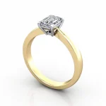 Video-Emerald cut Diamond Ring-RS27-Yellow Gold-3D Video-Emerald cut Diamond Ring-RS27-Yellow Gold-3D