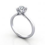 Video-Diamond Solitaire RS44 Round Platinum 3D Video-Diamond Solitaire RS44 Round Platinum 3D