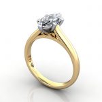 Video-Marquise Engagement Ring, Yellow Gold, RS34, 3D