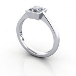 Video-Princess Engagement Ring, Platinum, RS10, 3D Video-Princess Engagement Ring, Platinum, RS10, 3D