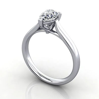 Diamond Ring, RS41,White Gold, 3D