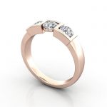 Trilogy Diamond Ring RT11 Rose Gold