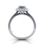 Asscher Engagement Ring, Platinum, RH1, TF