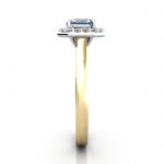 Asscher Engagement Ring, Yellow Gold, RH1, SV Asscher Engagement Ring, Yellow Gold, RH1, SV