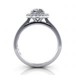 Cushion Engagement Ring, Platinum, RH1, TF