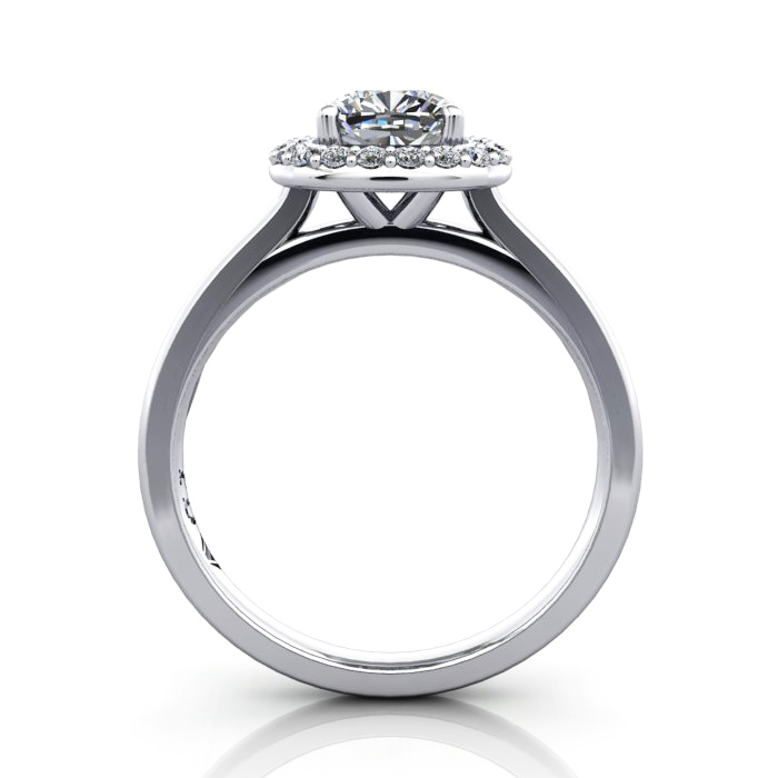 Cushion Engagement Ring, Platinum, RH1, TF