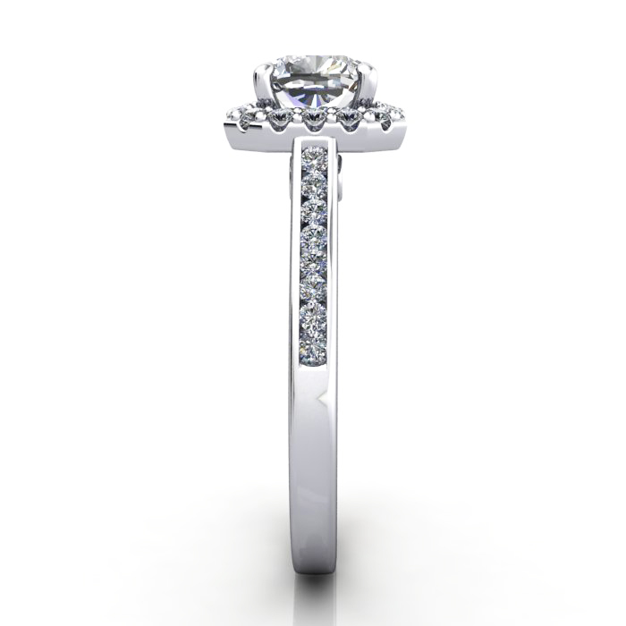 Cushion Engagement Ring, Platinum, RH4, SV Cushion Engagement Ring, Platinum, RH4, SV