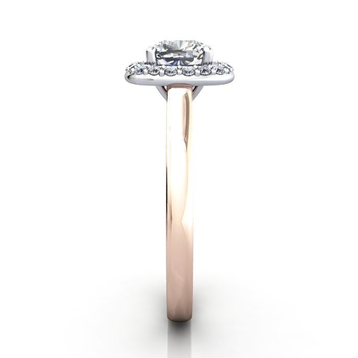Cushion Engagement Ring ,Rose Gold, RH1, SV Cushion Engagement Ring ,Rose Gold, RH1, SV