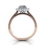 Cushion Engagement Ring ,Rose Gold, RH1, TF Cushion Engagement Ring ,Rose Gold, RH1, TF