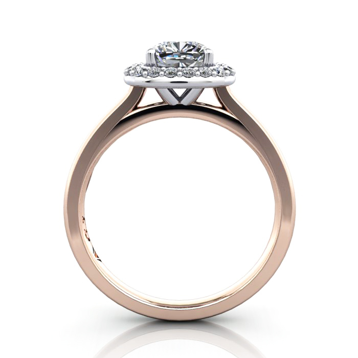 Cushion Engagement Ring ,Rose Gold, RH1, TF Cushion Engagement Ring ,Rose Gold, RH1, TF