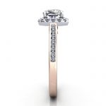 Cushion Engagement Ring, Rose Gold, RH4, SV Cushion Engagement Ring, Rose Gold, RH4, SV