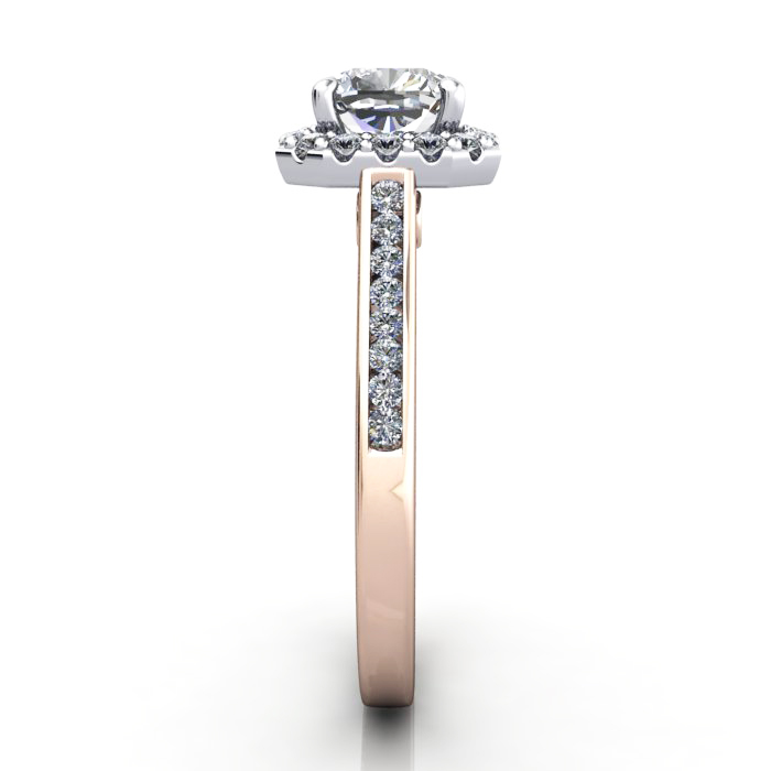 Cushion Engagement Ring, Rose Gold, RH4, SV Cushion Engagement Ring, Rose Gold, RH4, SV