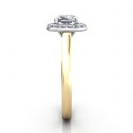 Cushion Engagement Ring Yellow Gold, RH1, SV Cushion Engagement Ring Yellow Gold, RH1, SV