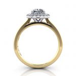 Cushion Engagement Ring Yellow Gold, RH1, TF Cushion Engagement Ring Yellow Gold, RH1, TF